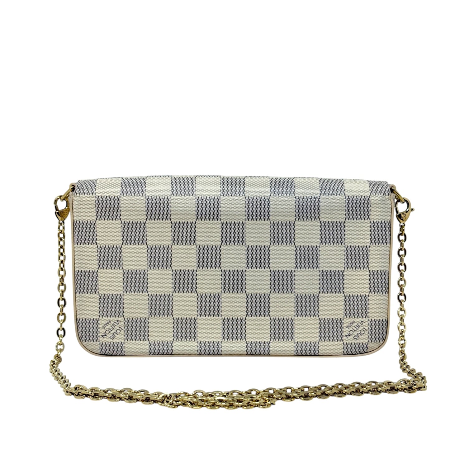 Pochette Félicie In Damier Azur Canvas Luxury Designer By Louis Vuitton, Size: Small