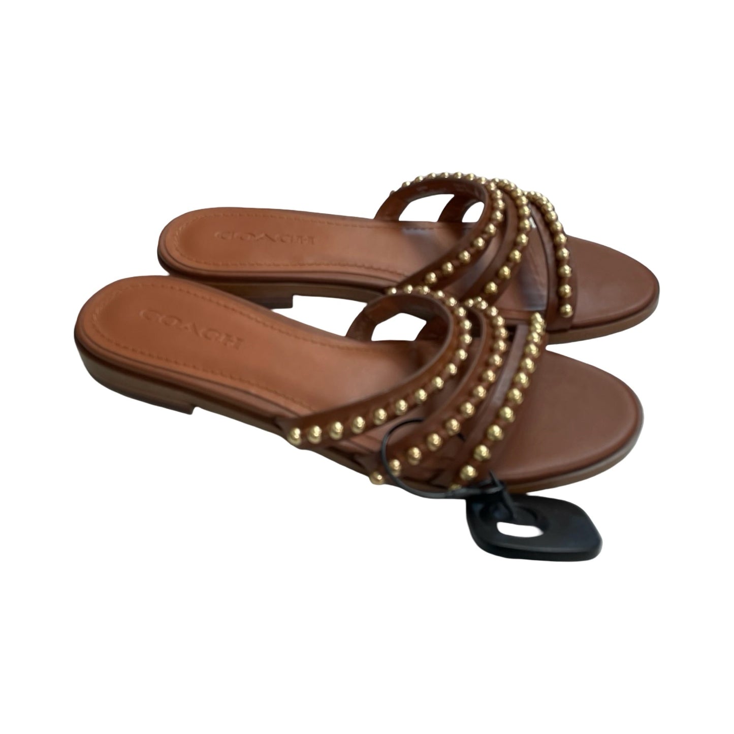 Sandals Designer By Coach In Brown, Size:7.5