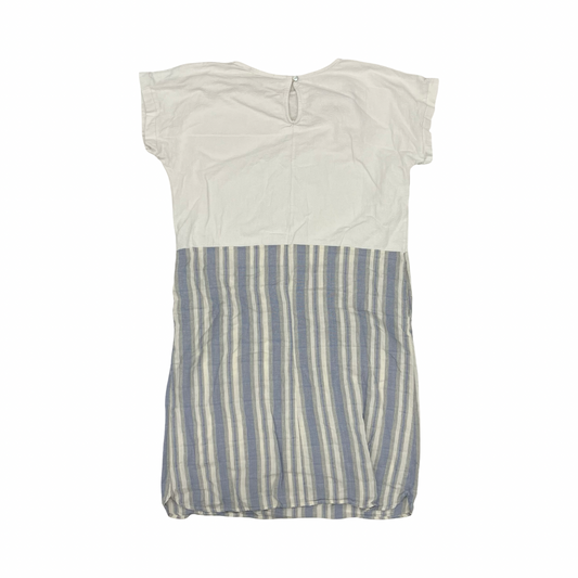 Dress Casual Midi By Hailey & Co In Blue & White, Size:L