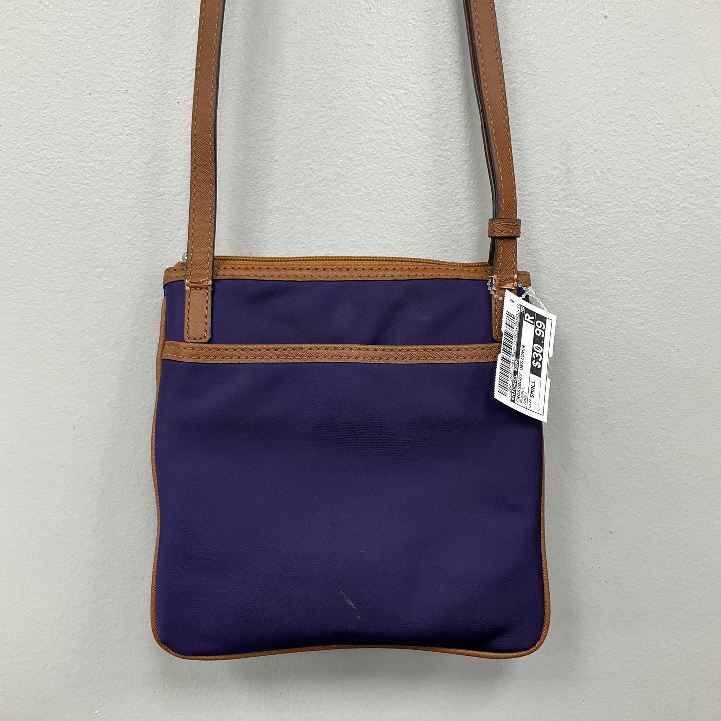 Crossbody Designer By Michael Kors In Purple, Size:Small