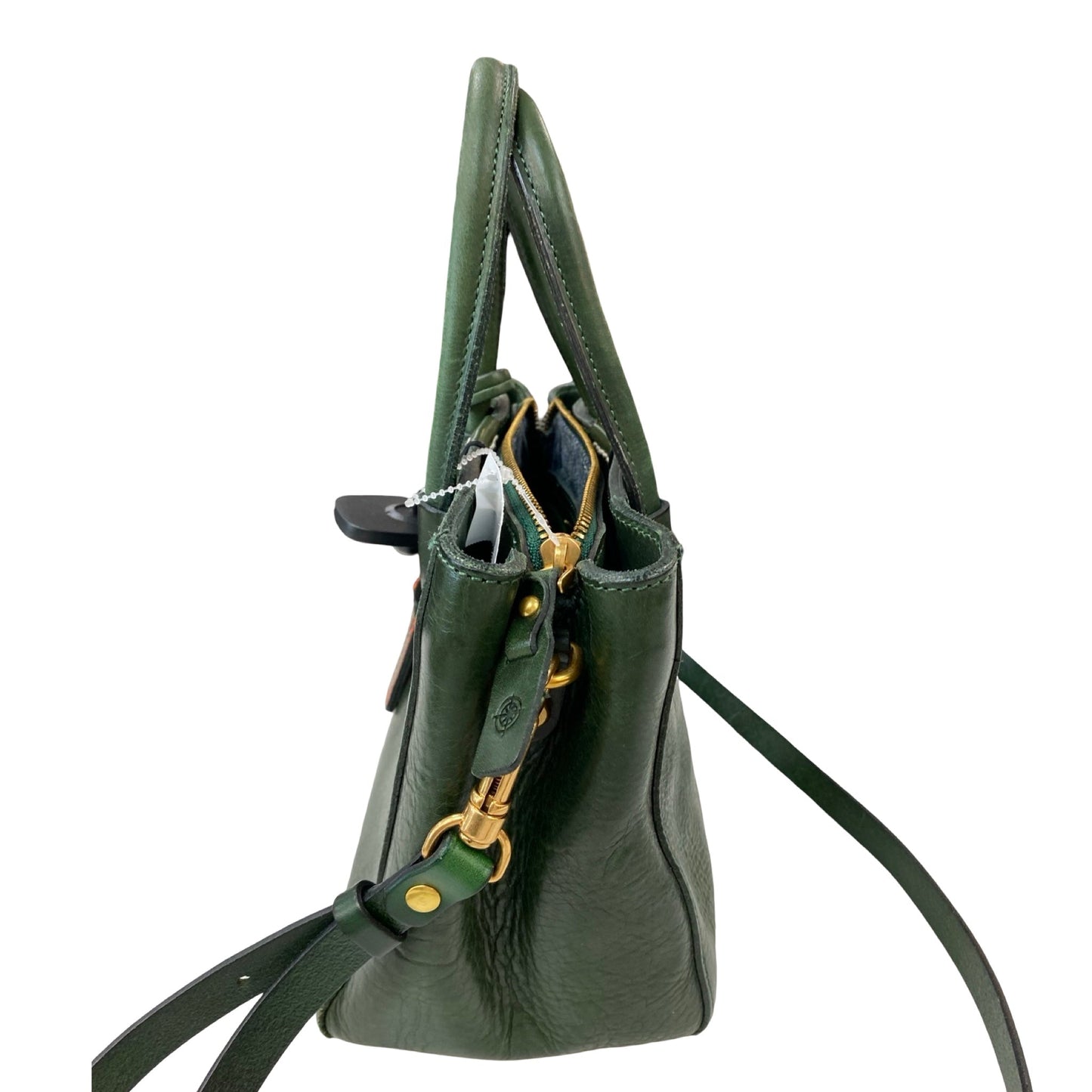 Handbag Leather By Cmc In Green, Size:Medium
