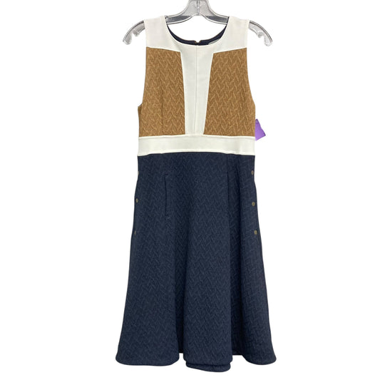 Dress Casual Short By Maeve In Blue & Tan, Size:S