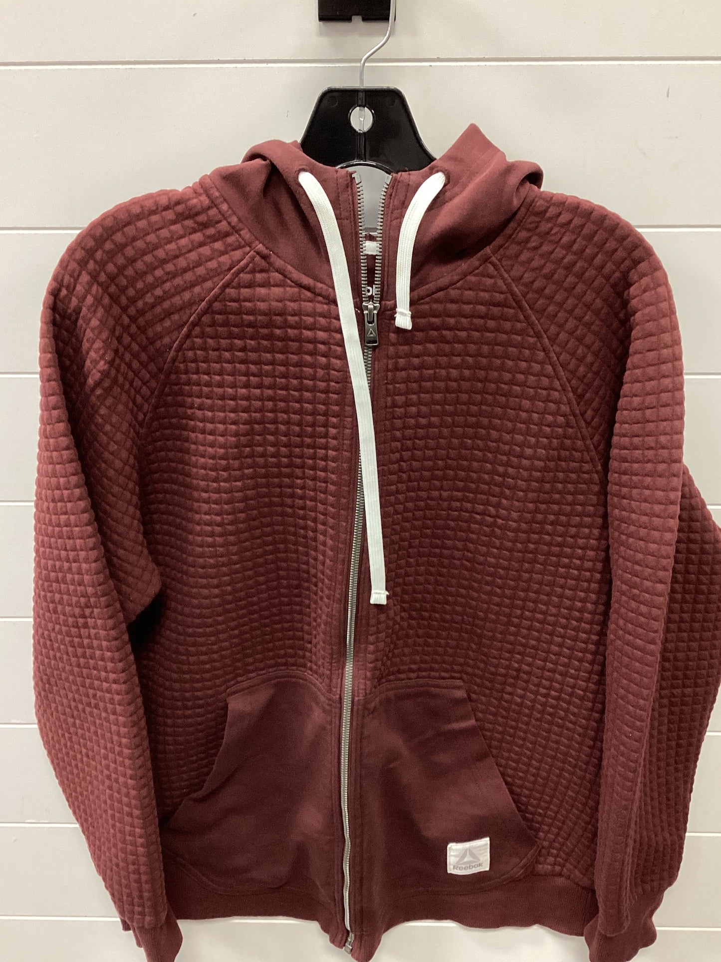 Sweatshirt Hoodie By Reebok In Maroon, Size:Xl