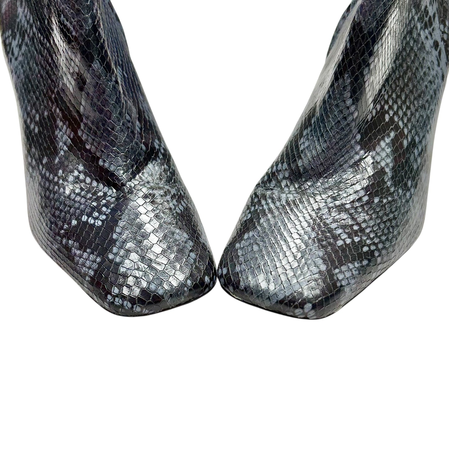 BOOTS ANKLE HEELS by SAM EDELMAN In SNAKESKIN PRINT, Size: 8.5
