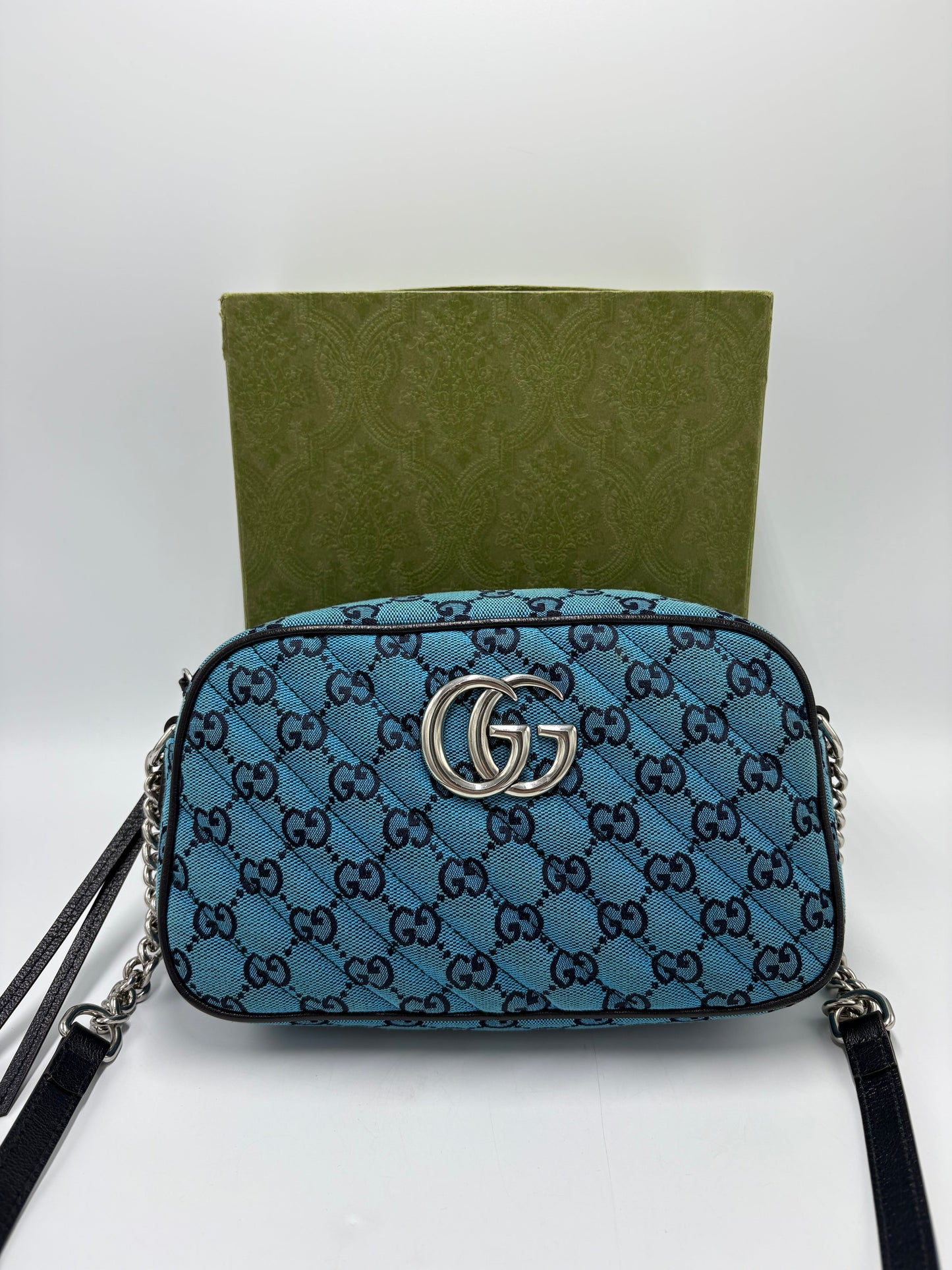 Gucci Monogram Marmont Luxury Handbag in Limited Edition Blue