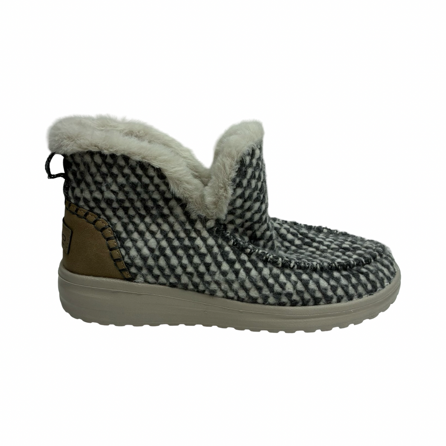 Shoes Flats By Hey Dude In Grey, Size:6