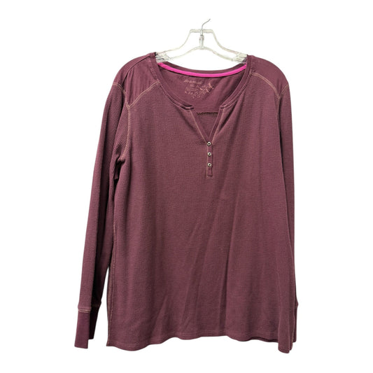 Top Ls By Eddie Bauer In Maroon, Size:1X