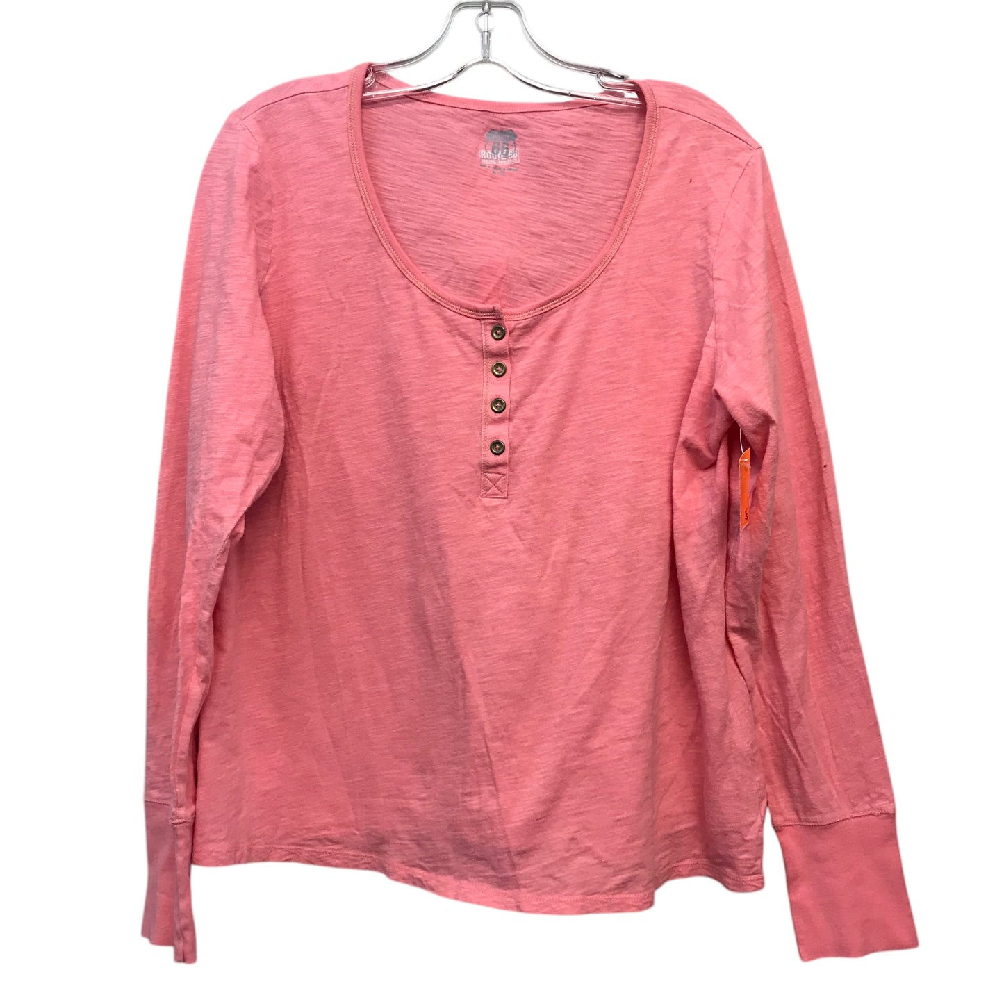 Top Ls Basic By Route 66 In Peach, Size:Xl