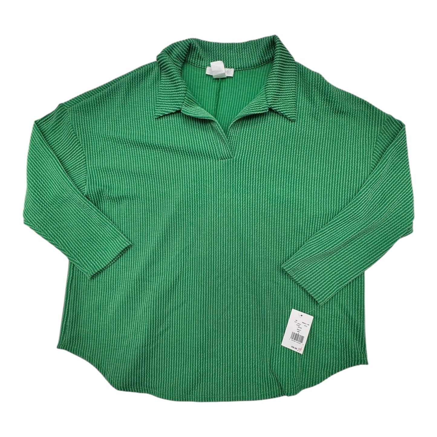 Top Ls By Moa Moa In Green, Size:1X