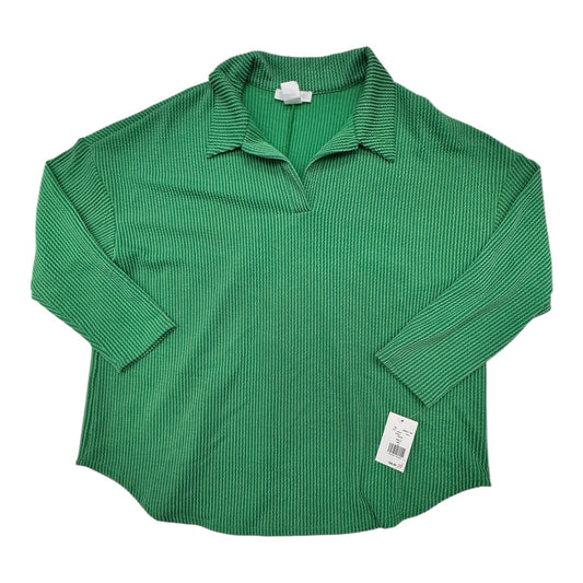 Top Ls By Moa Moa In Green, Size:1X