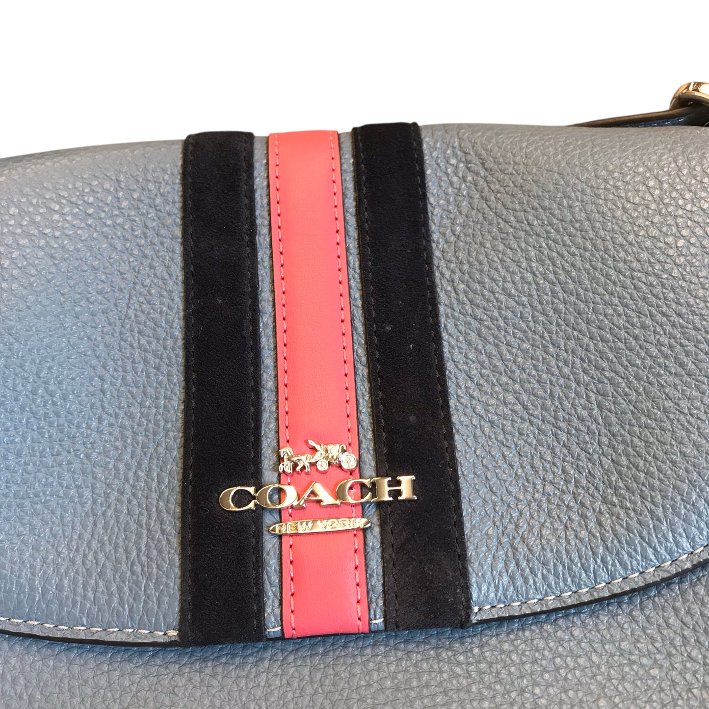 Crossbody Designer By Coach In Blue, Size:Medium