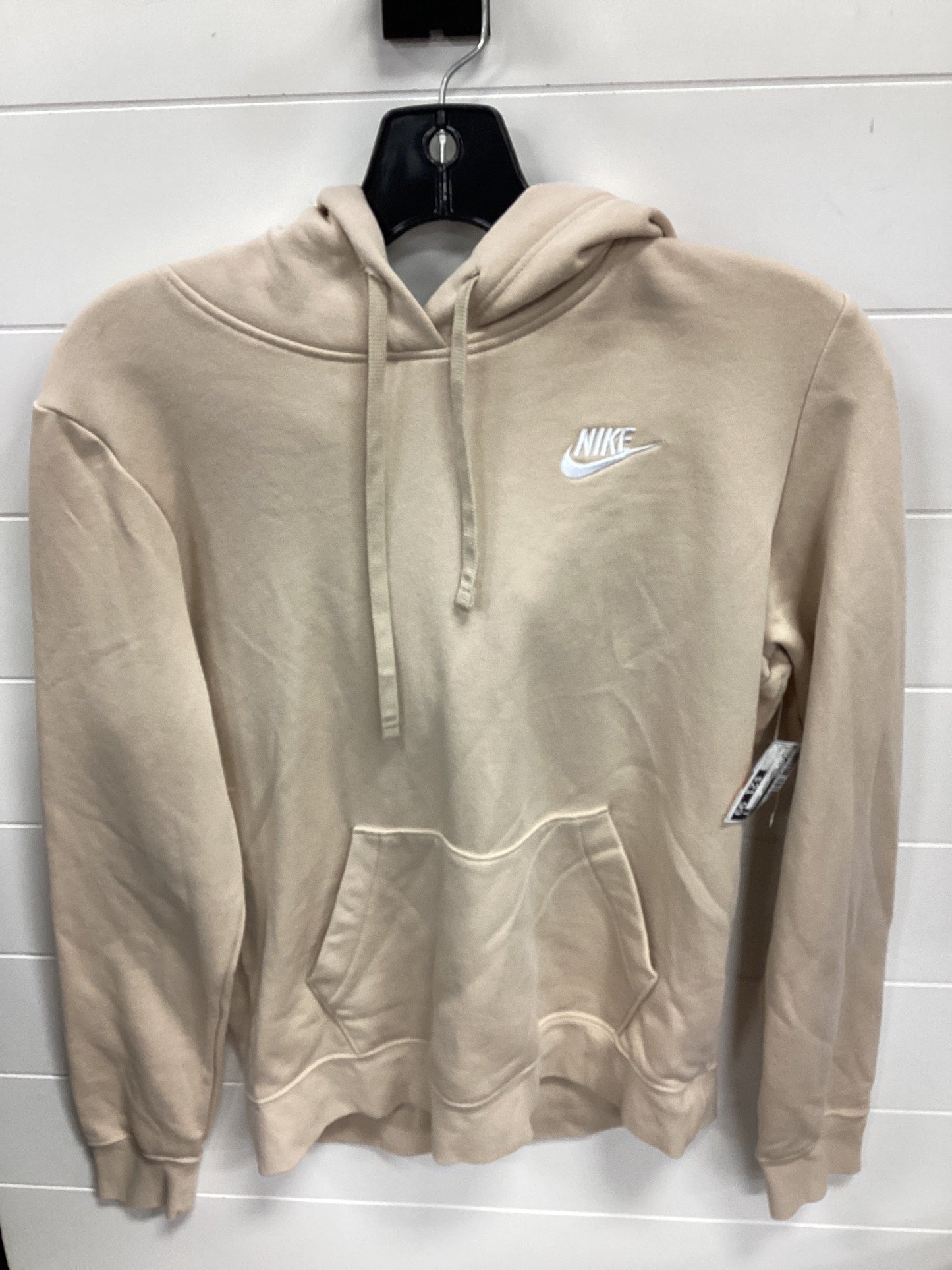 Athletic Sweatshirt Hoodie By Nike Apparel In Beige, Size:S