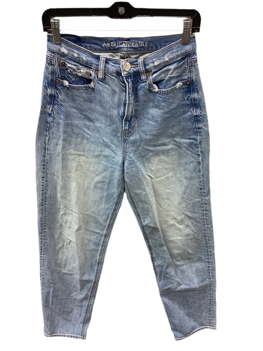 Jeans Wide Leg By American Eagle In Blue Denim, Size:4