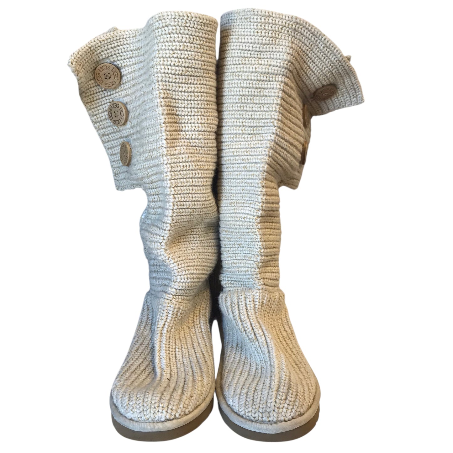 Boots Designer By Ugg In Cream, Size:11