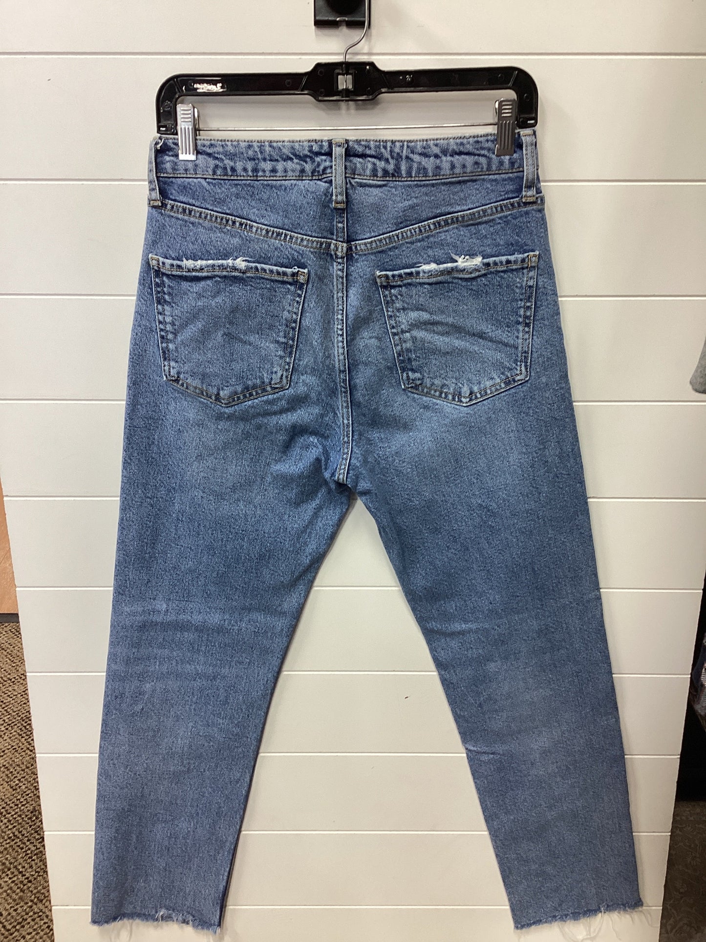 Jeans Straight By Zara In Blue Denim, Size:S