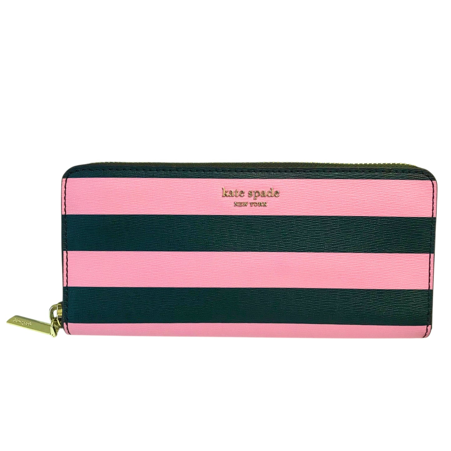 Wallet Designer By Kate Spade In Green & Pink, Size:Large
