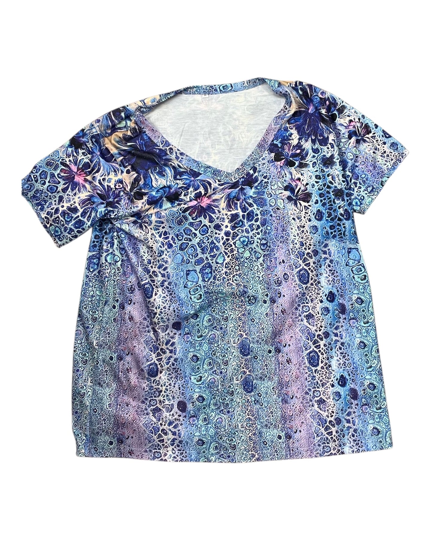 Top Ss By Clothes Mentor In Blue & Purple, Size:M