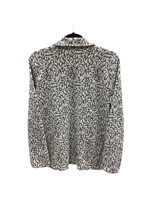 Sweater Cardigan By Roz And Ali In Cream & Silver, Size:M