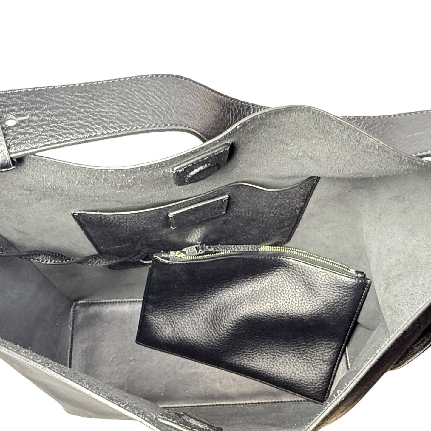 Captain N/S Leather Shoulder Bag with Pouch Designer By All Saints, Size: Large