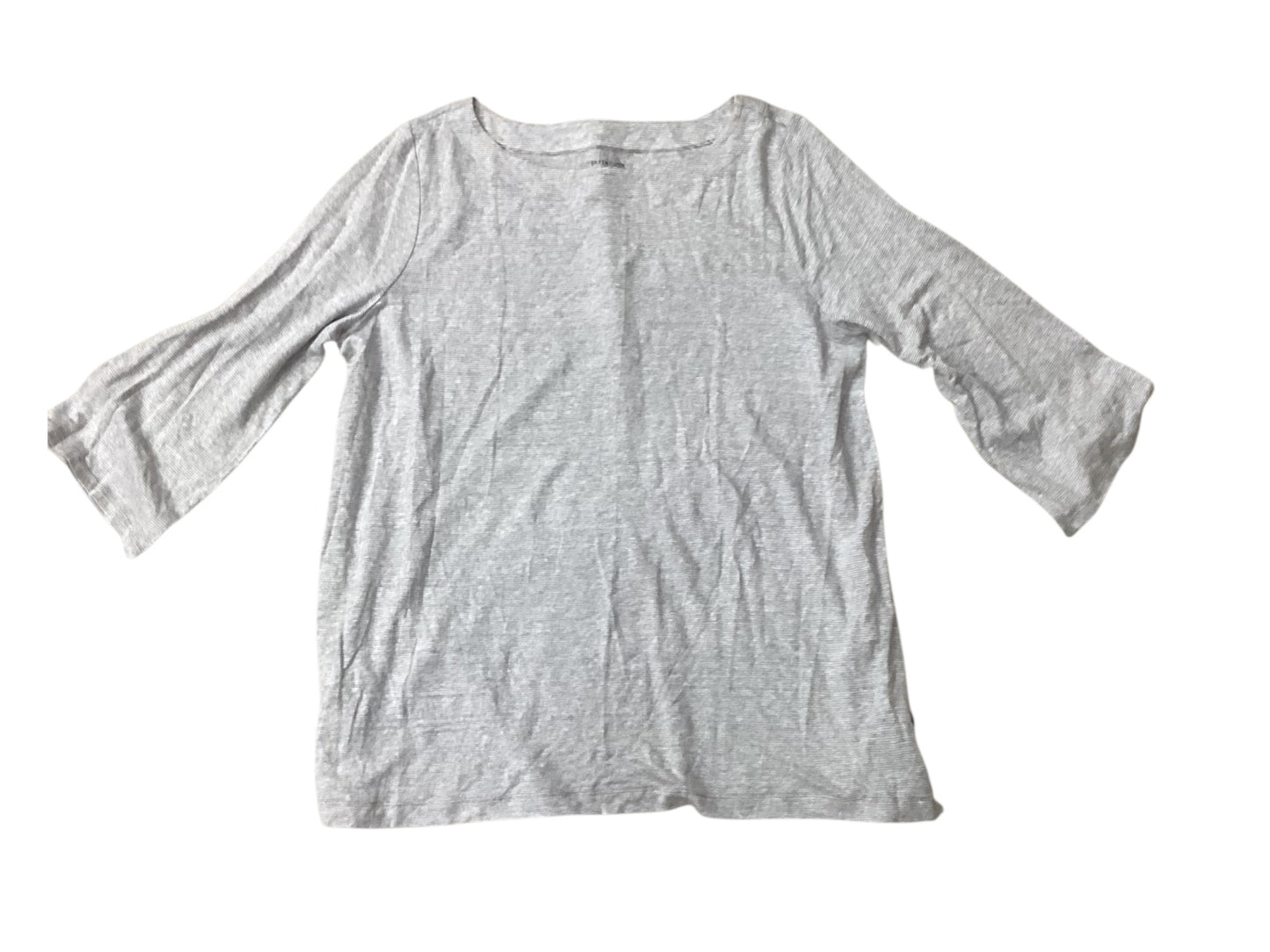Top 3/4 Sleeve By Eileen Fisher In Grey, Size:Xl