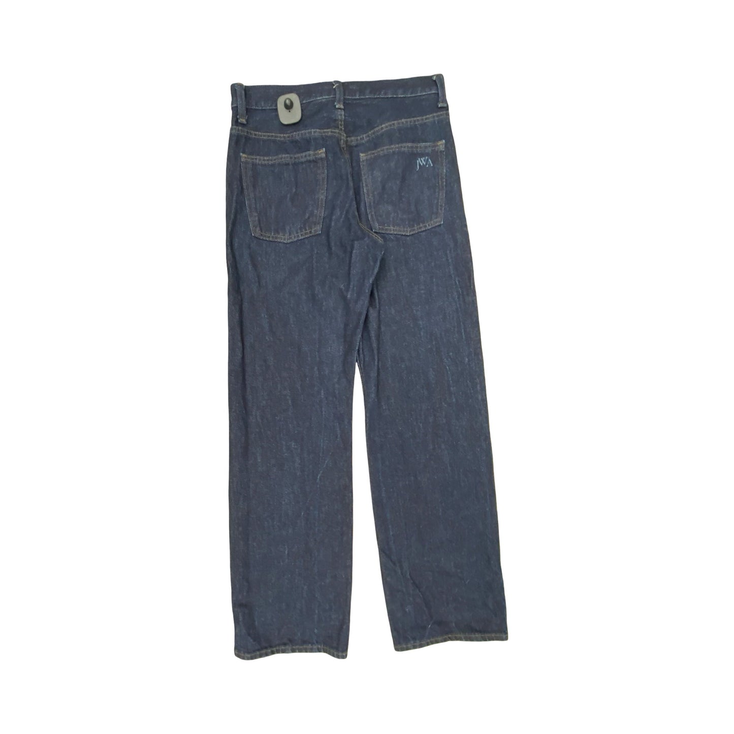 Jeans Straight By Uniqlo In Blue Denim, Size:4