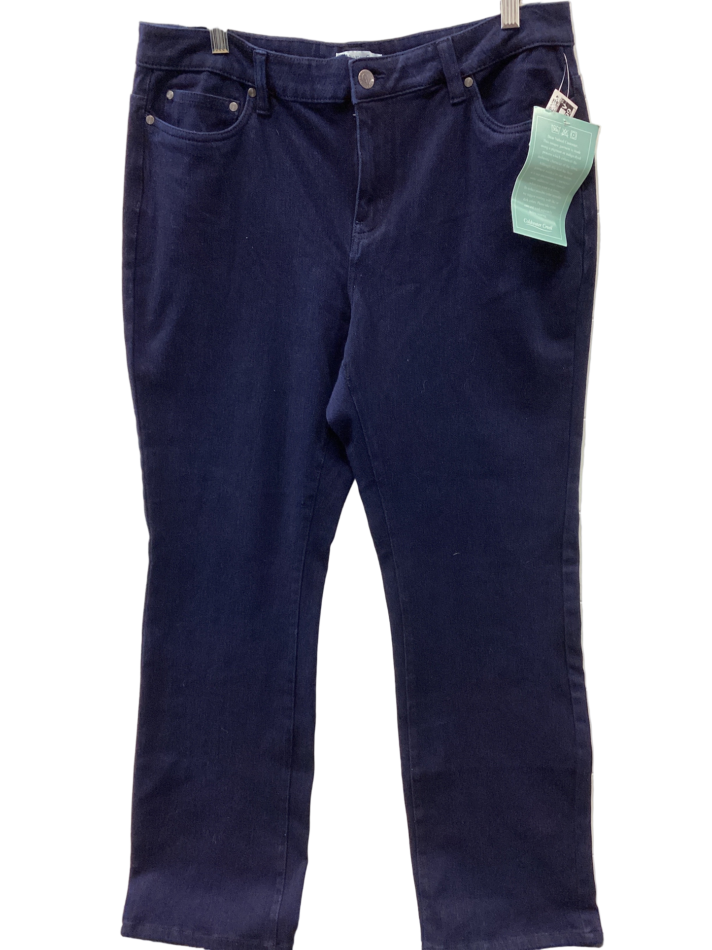 Jeans Straight By Coldwater Creek In Blue Denim, Size:14