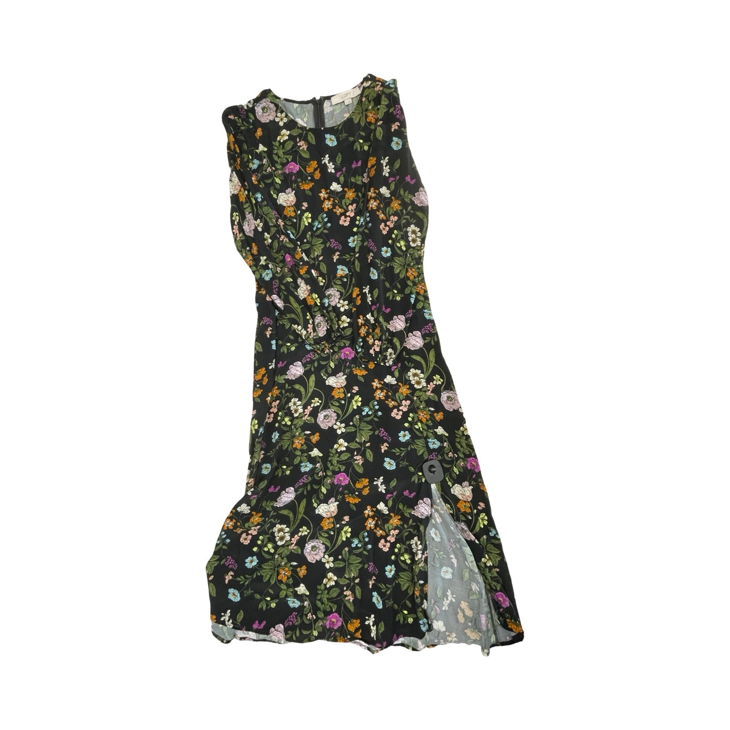 Dress Casual Midi By Loft In Multi, Size:8
