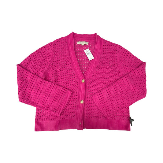 Sweater Cardigan By Loft In Pink, Size:Xl