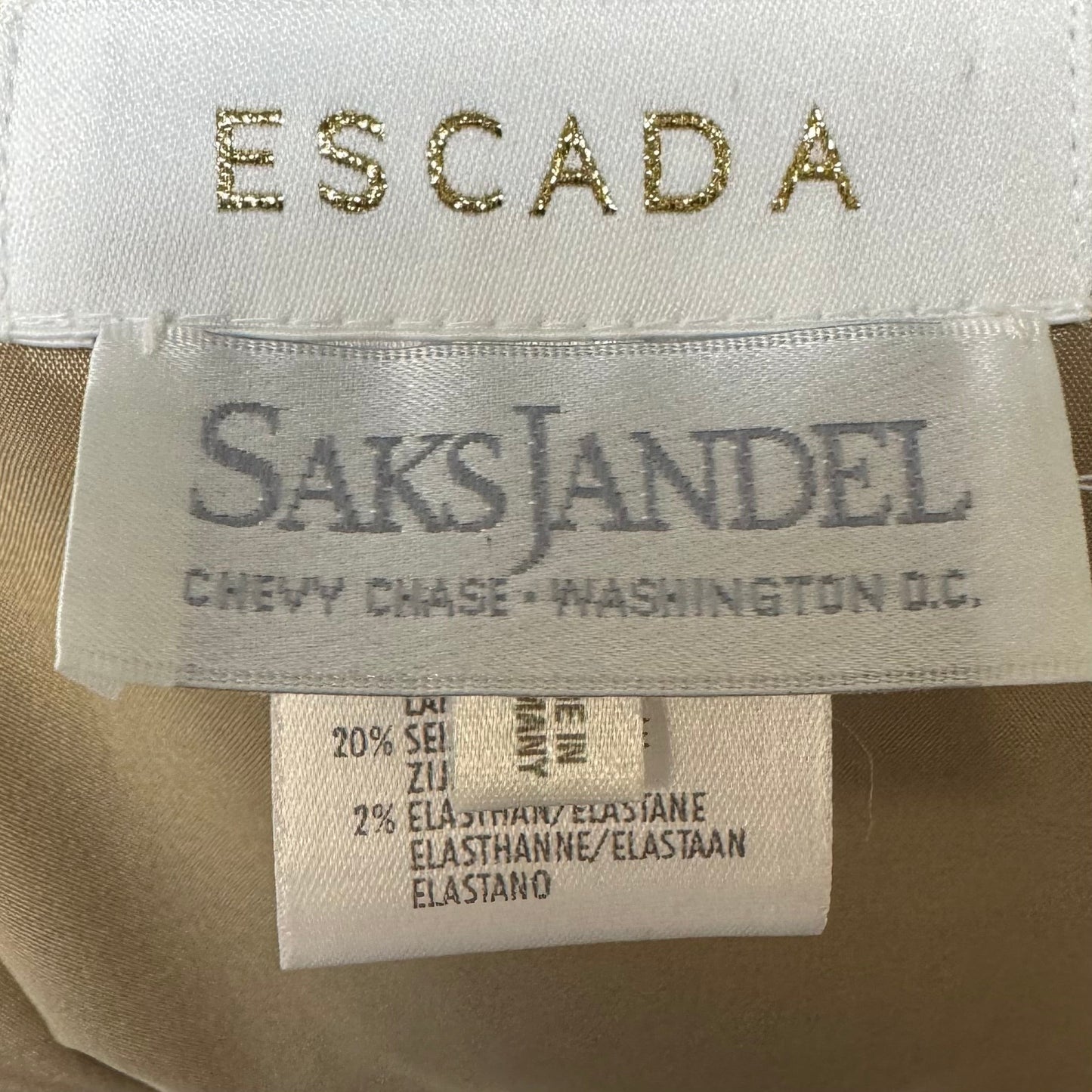 Maxi Skirt Designer By Escada In Tan, Size: L (EU 42)