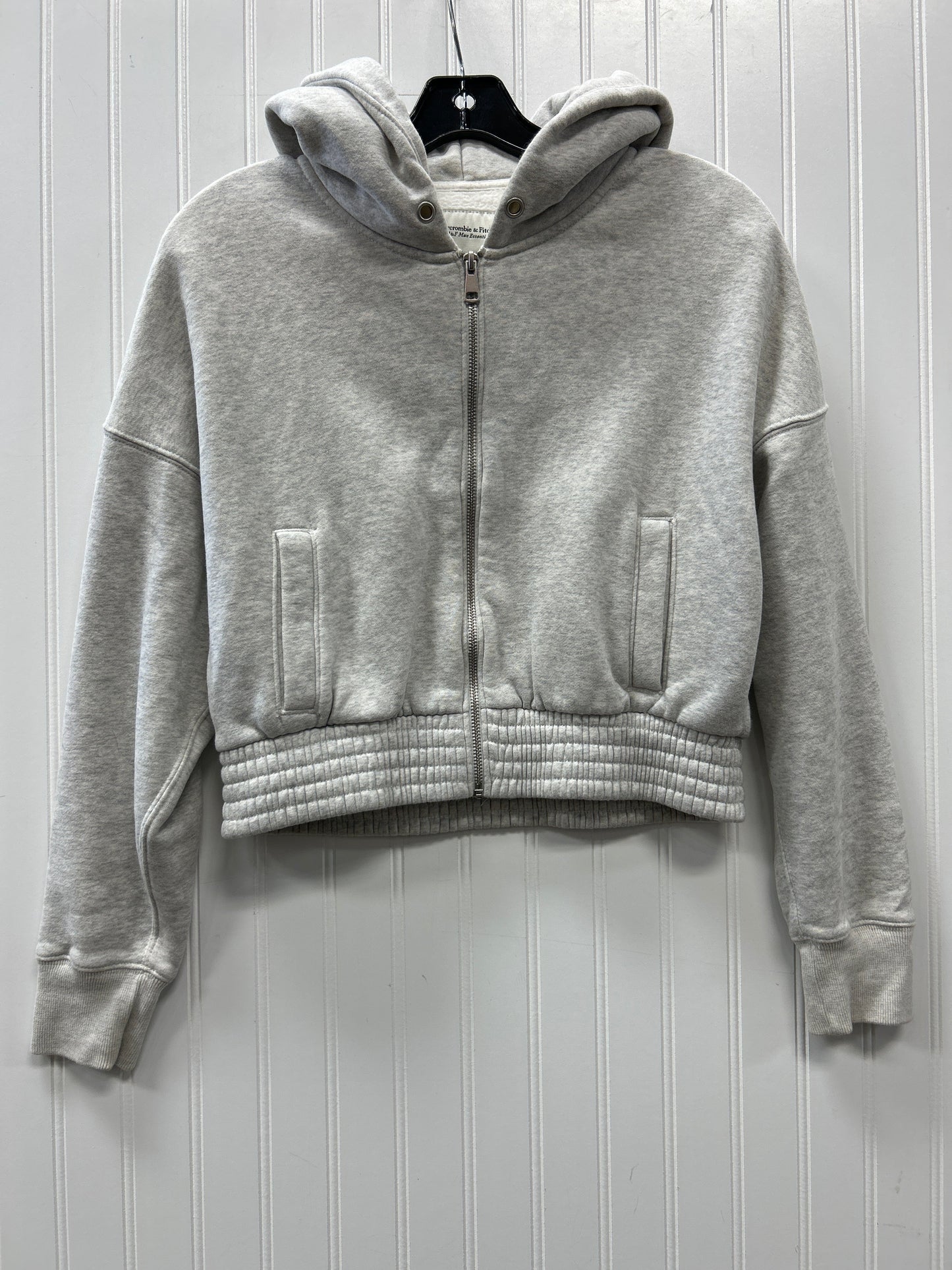 Sweatshirt Hoodie By Abercrombie And Fitch In Grey, Size:S