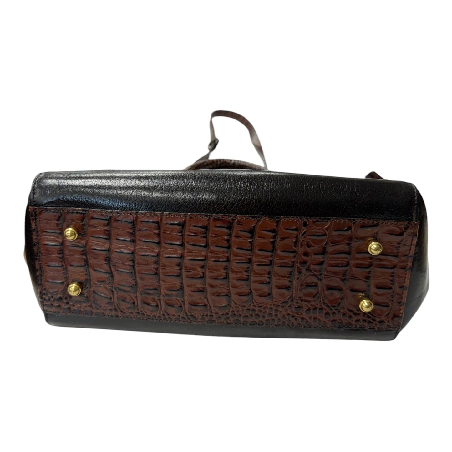 Handbag Designer By Brahmin In Black & Brown, Size:Medium