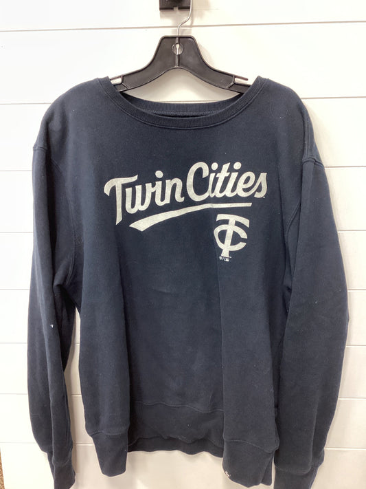 Athletic Top Ls Crewneck By Cmc In Navy, Size:Xl