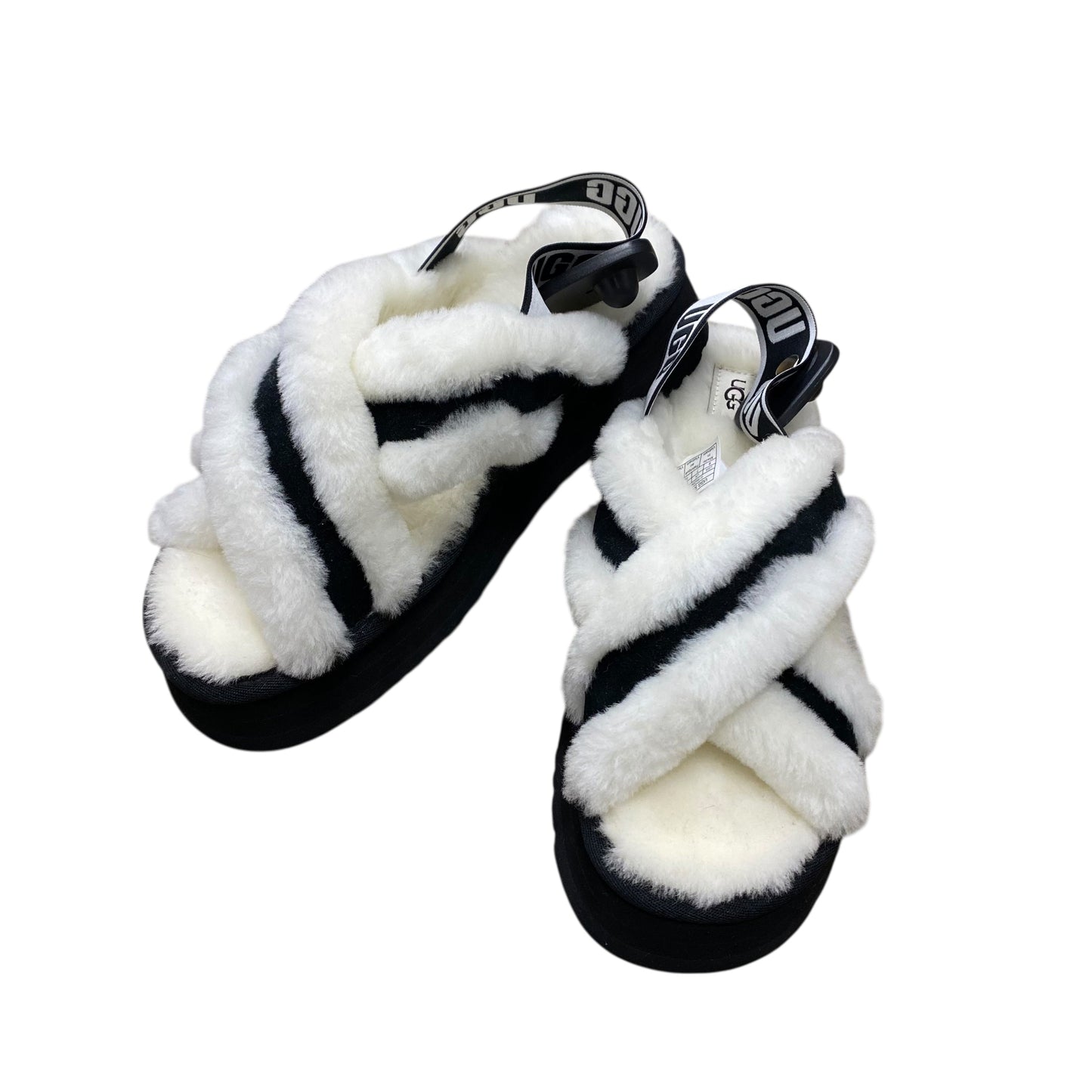 Sandals Designer By Ugg In Black & White, Size:9