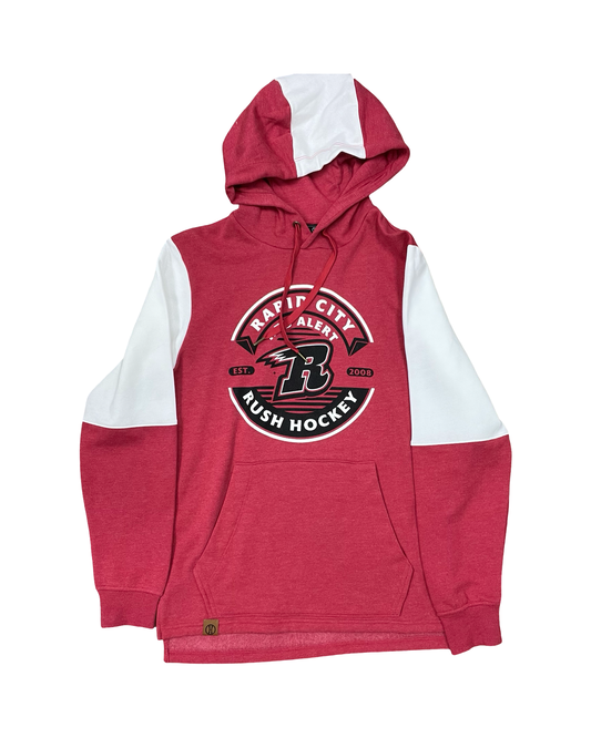 Sweatshirt Hoodie By Clothes Mentor In Red & White, Size:S