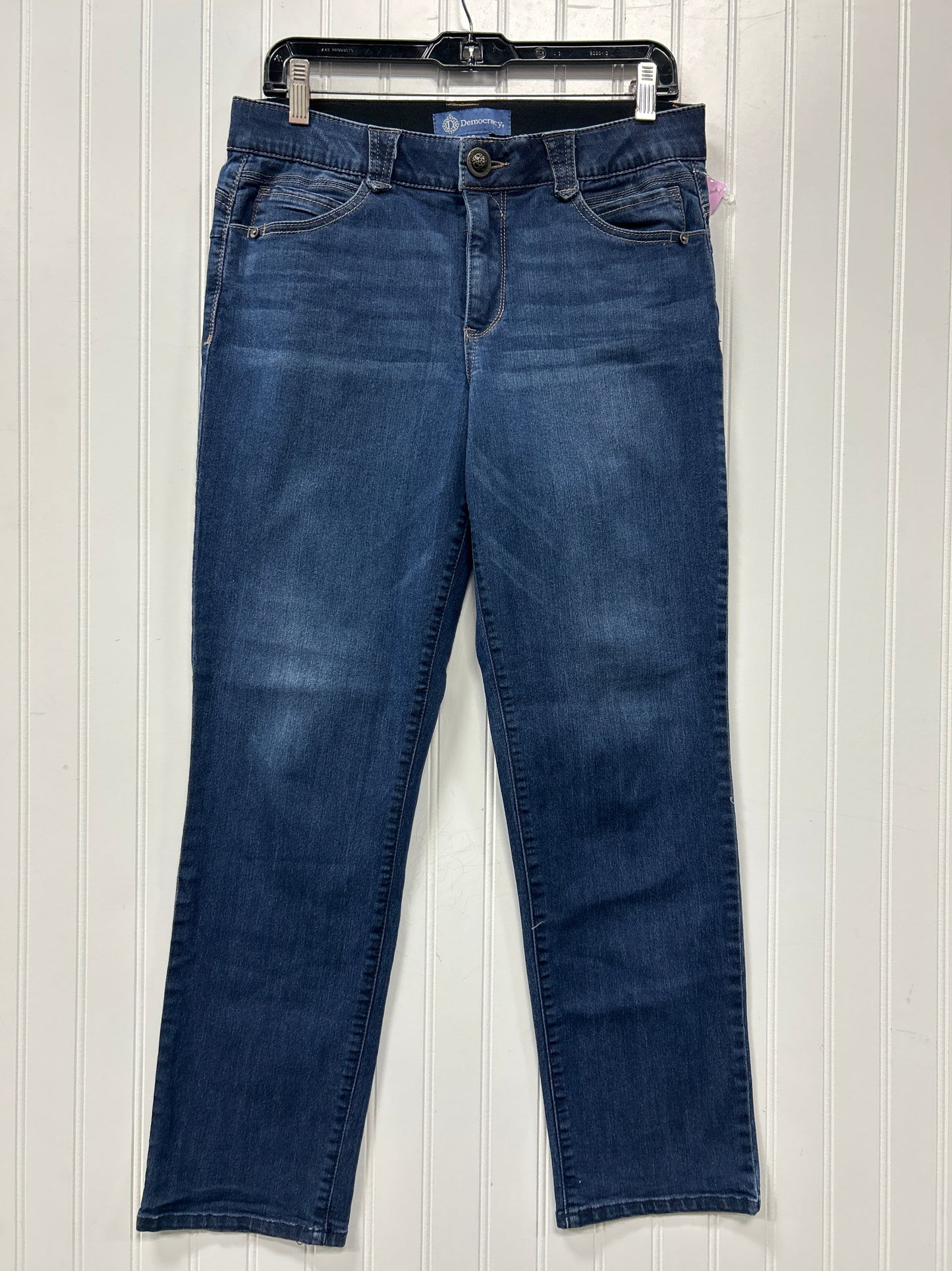 Jeans Straight By Democracy In Blue Denim, Size:10
