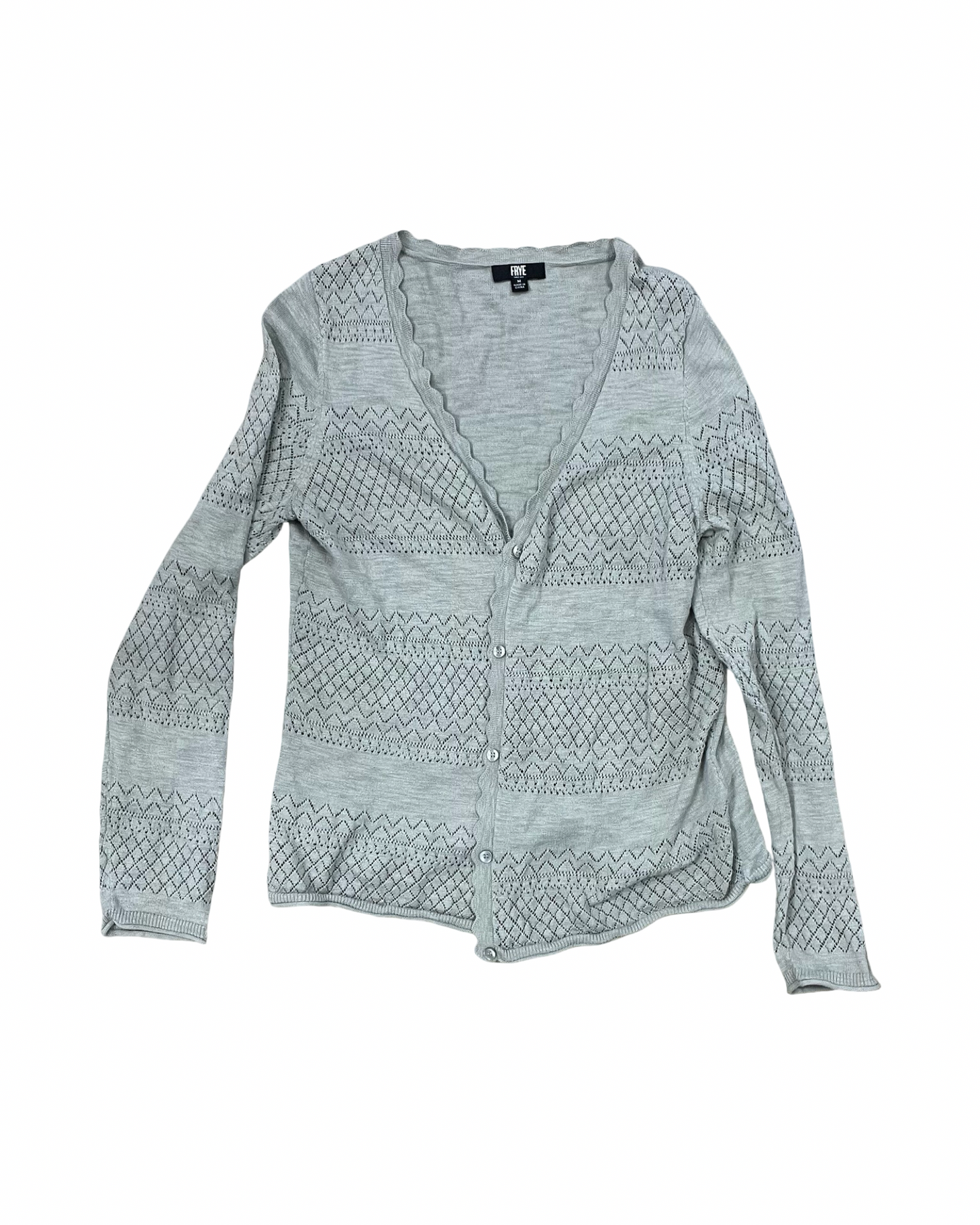 Cardigan Designer By Frye In Green, Size:M