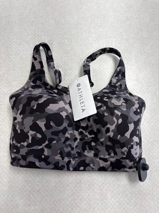Athletic Bra By Athleta In Black & Grey