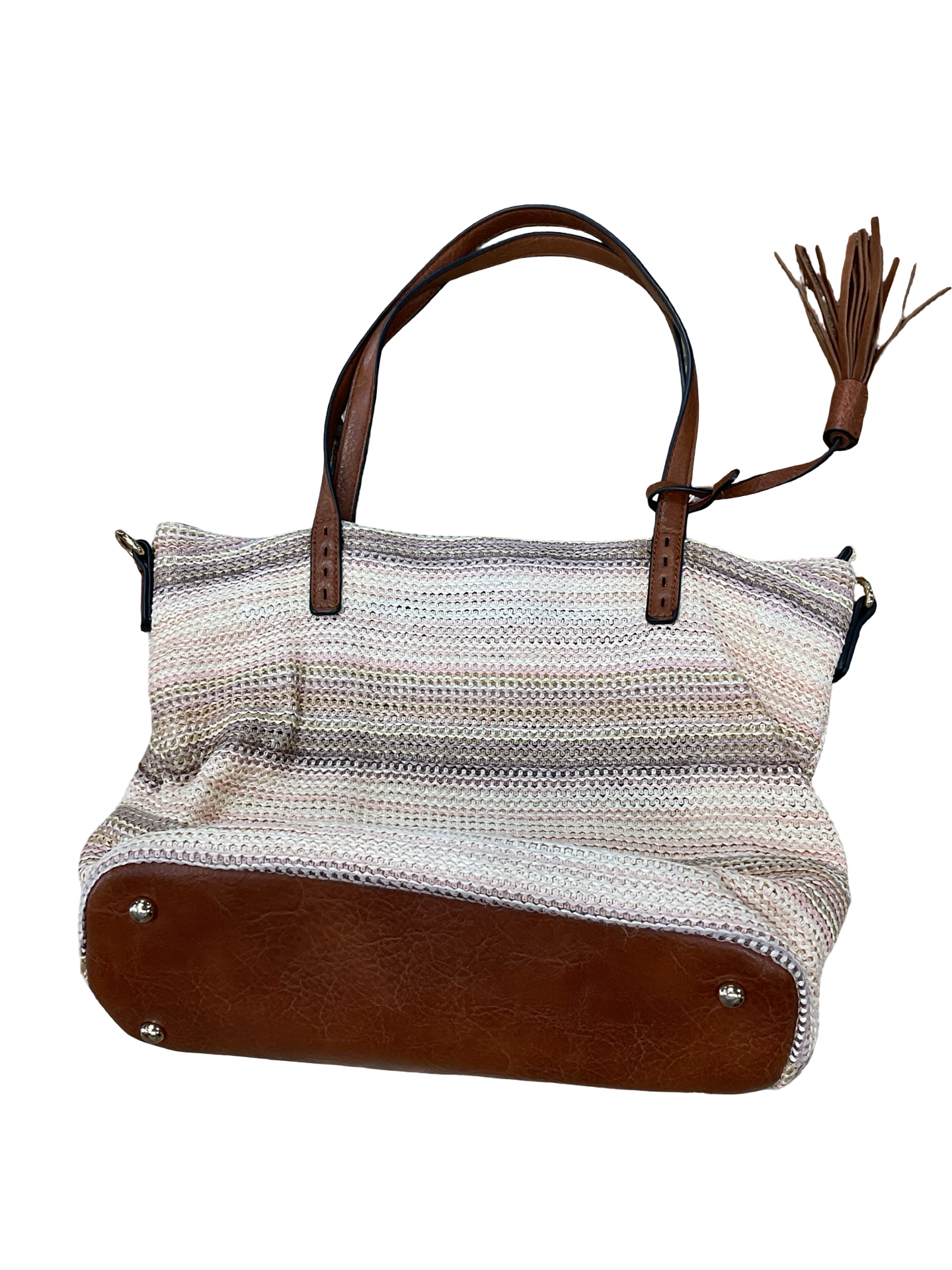 Handbag By Jen & Co In Cream, Size:Medium