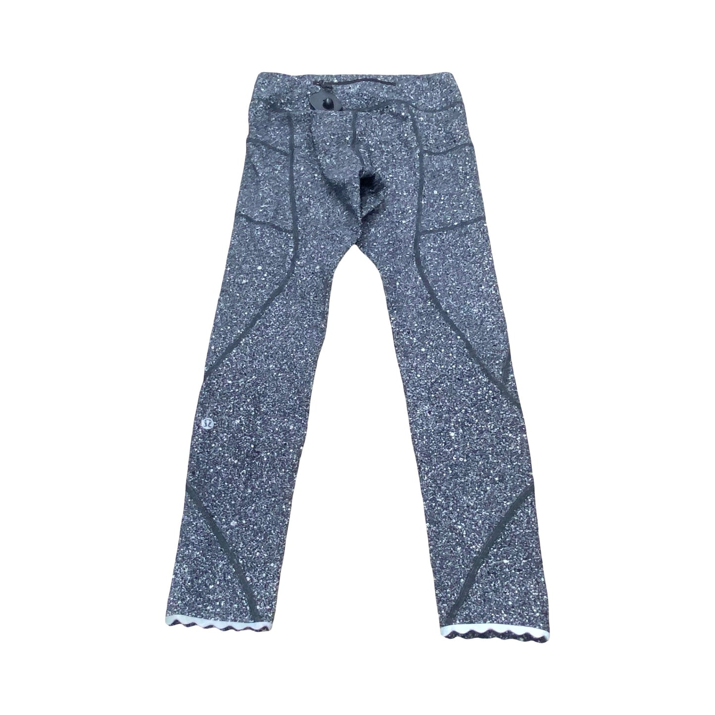 Athletic Leggings By Lululemon In Black & White, Size:4