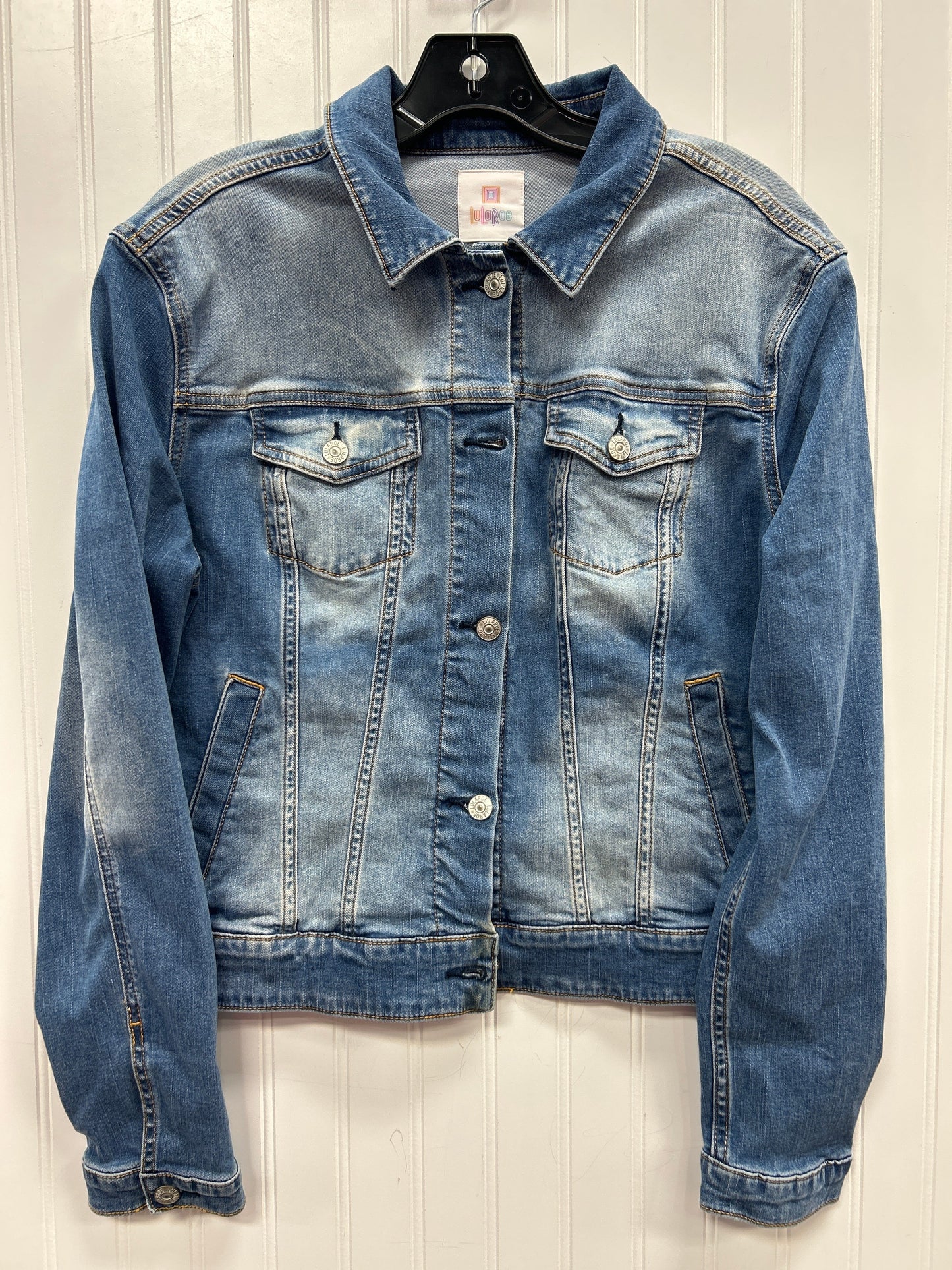 Jacket Denim By Lularoe In Blue Denim, Size:L
