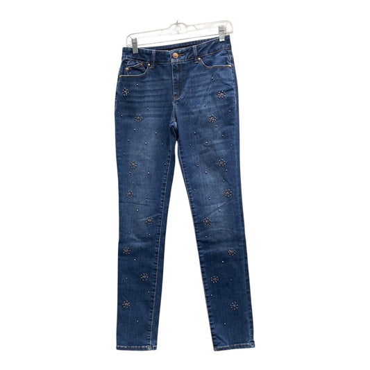 Jeans Skinny By Chicos In Blue Denim, Size:2