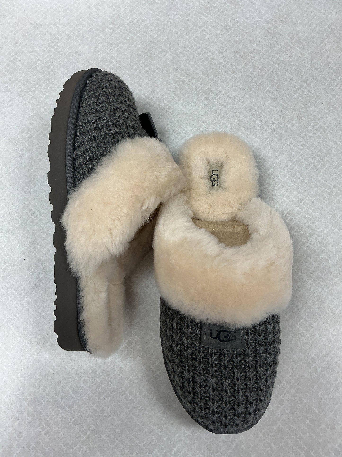 Slippers Designer By Ugg In Grey, Size:12