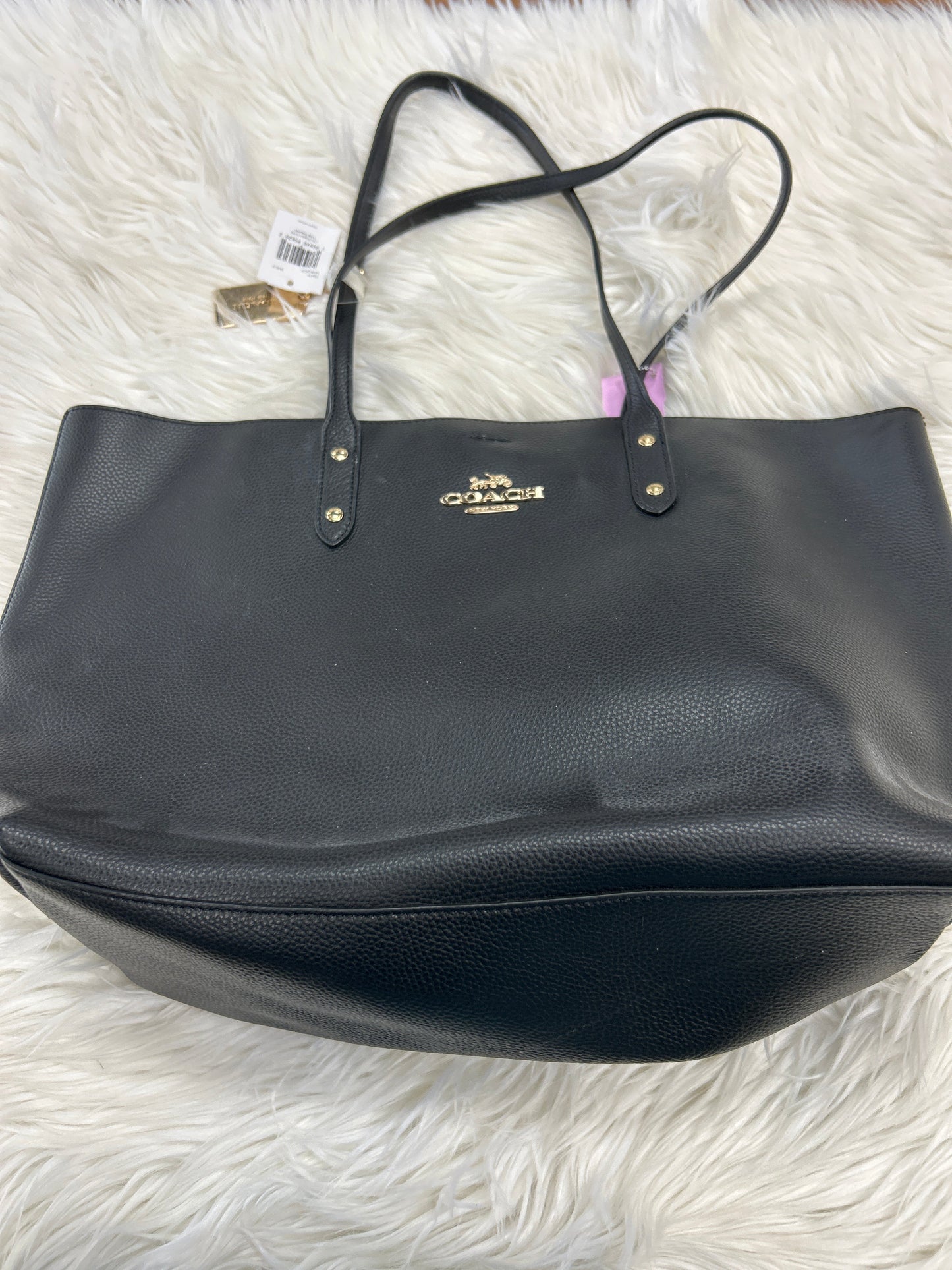 Handbag Designer By Coach In Black, Size:Large