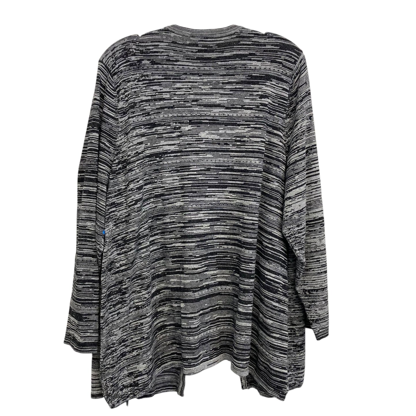 Cardigan By Catherines In Black & Grey, Size:2X
