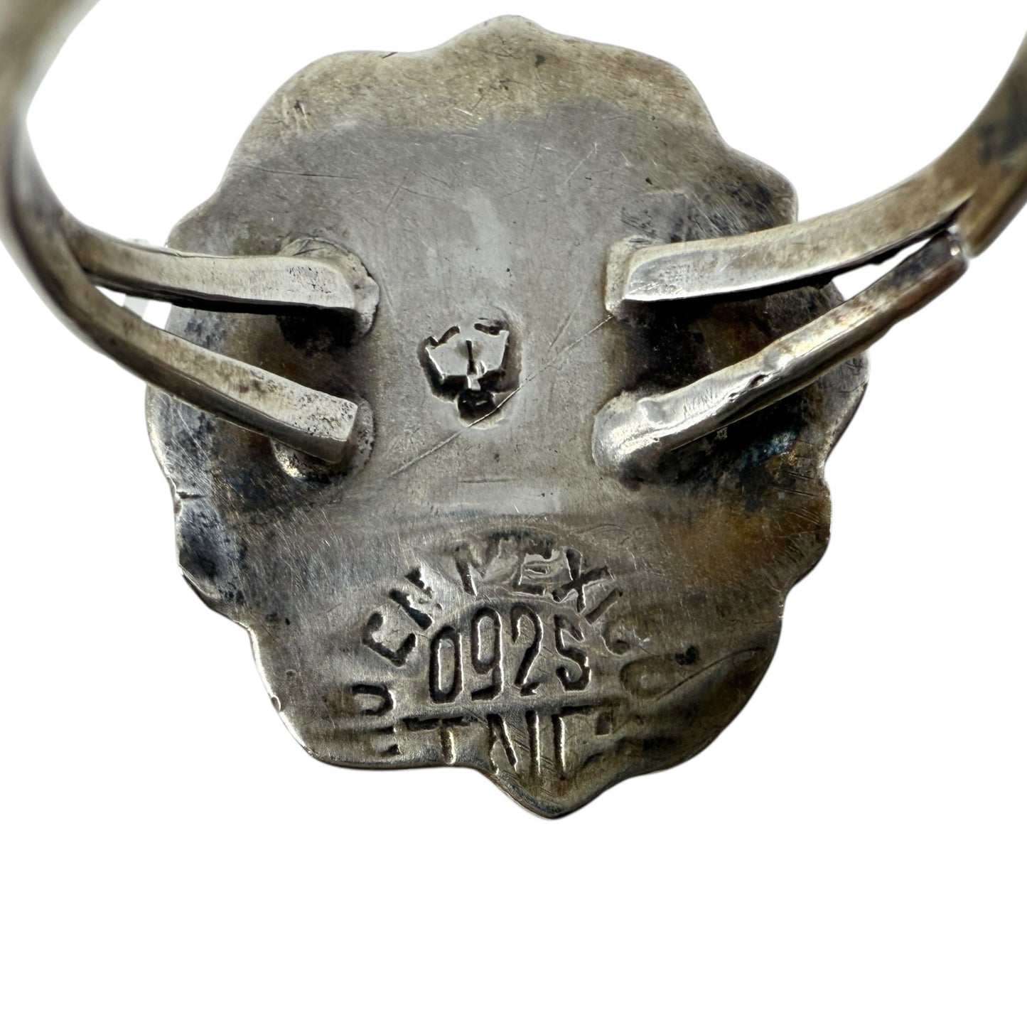 Vintage Native Sterling Silver Chrysoprase Cabachon Ring, Size: 7