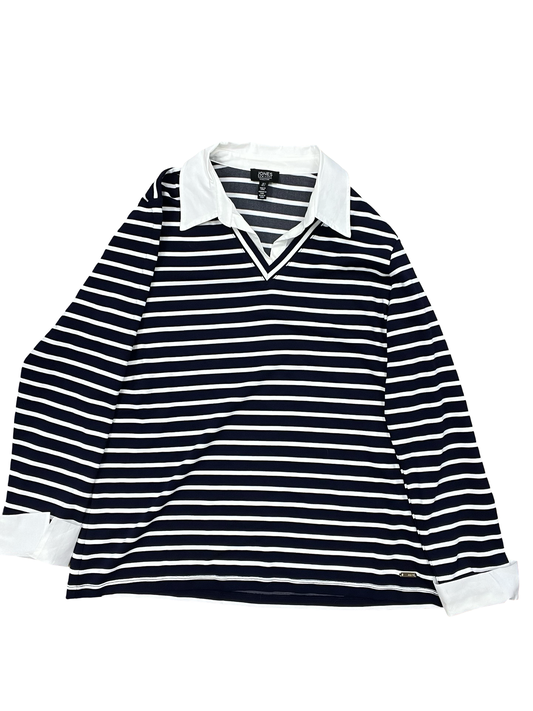 Top Ls By Jones New York In Blue, Size:L