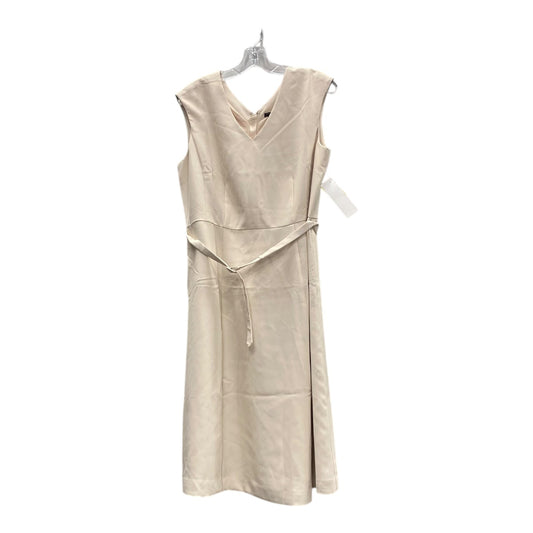 Dress Casual Midi By Ann Taylor In Tan, Size:Lp