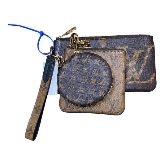 Wallet Luxury Designer By Louis Vuitton In Brown & Gold, Size:Large