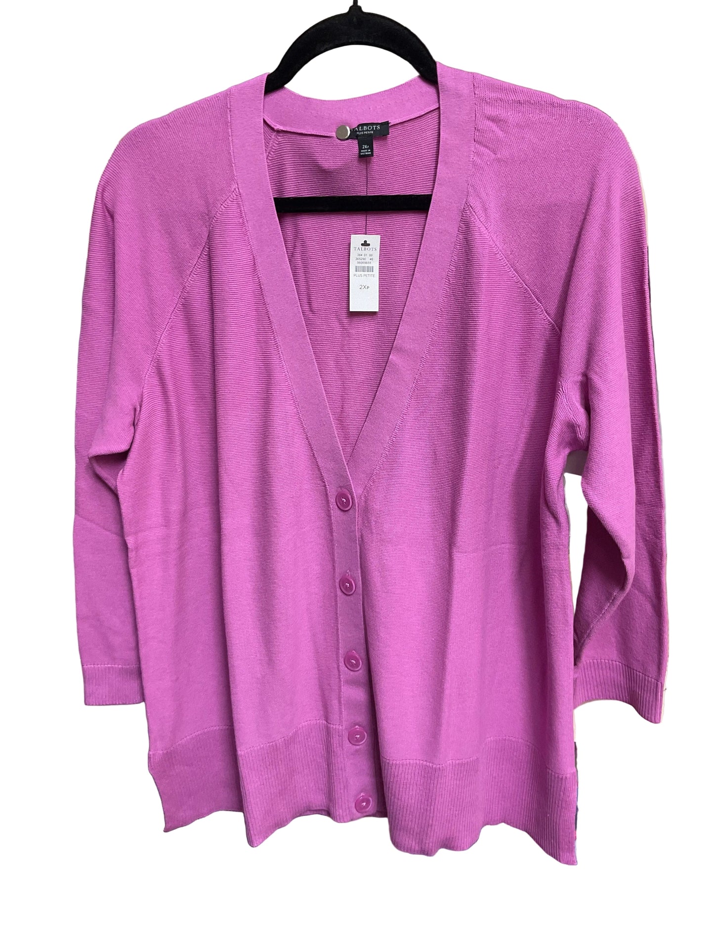 Cardigan By Talbots In Pink, Size:2X