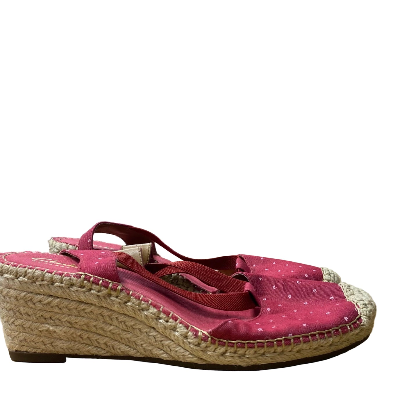 Shoes Heels Wedge By Clarks In Red, Size:9